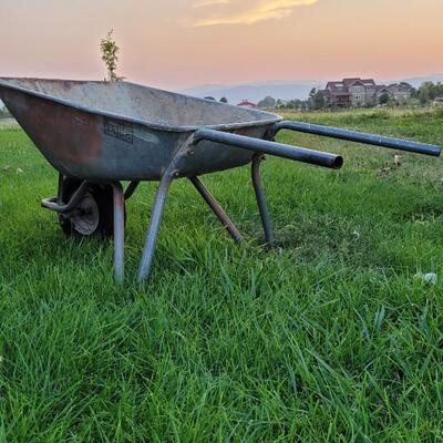 Lot 251: Vintage Metal TRALLFA Wheelbarrow 