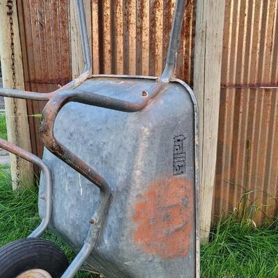 Lot 251: Vintage Metal TRALLFA Wheelbarrow 