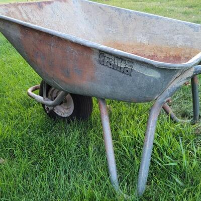 Lot 251: Vintage Metal TRALLFA Wheelbarrow 