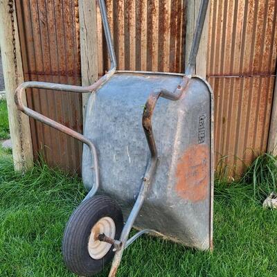 Lot 251: Vintage Metal TRALLFA Wheelbarrow 