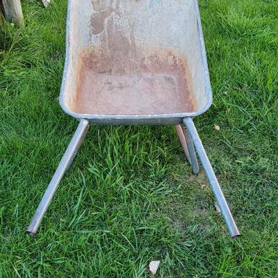 Lot 251: Vintage Metal TRALLFA Wheelbarrow 