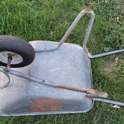 Lot 251: Vintage Metal TRALLFA Wheelbarrow 