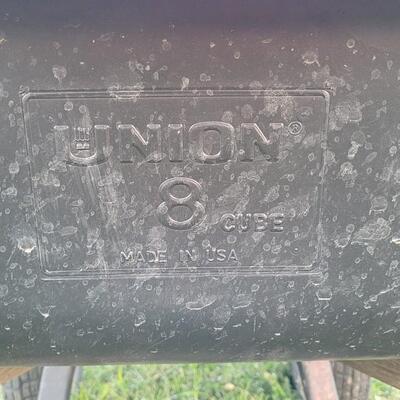 Lot 253: Vintage UNION 8-Cube Double Tire Wheelbarrow