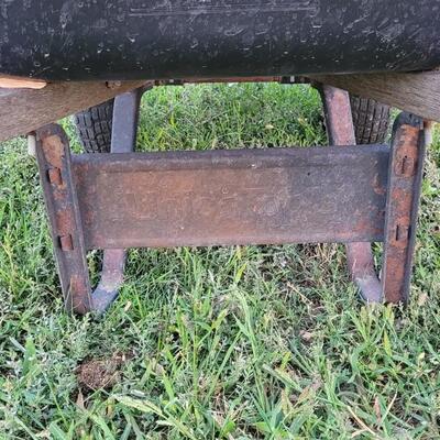 Lot 253: Vintage UNION 8-Cube Double Tire Wheelbarrow