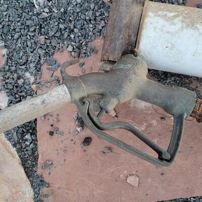 Lot 254: Vintage Diesel Gasoline Pump w/ Filter and 14 Foot Hose
