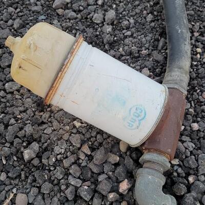 Lot 254: Vintage Diesel Gasoline Pump w/ Filter and 14 Foot Hose