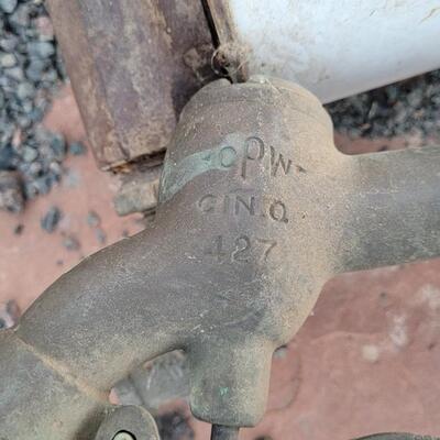 Lot 254: Vintage Diesel Gasoline Pump w/ Filter and 14 Foot Hose