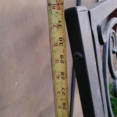 Lot 259: Vintage WELCOME Outdoor Metal Bench 