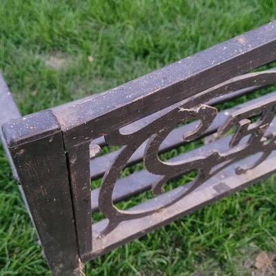 Lot 259: Vintage WELCOME Outdoor Metal Bench 