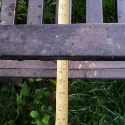 Lot 259: Vintage WELCOME Outdoor Metal Bench 