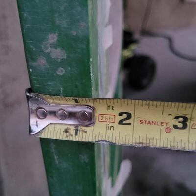 Lot 260: Vintage Green Farmhouse Door w/ Original Hardware CHIPPY PAINT