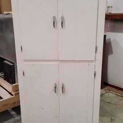 Lot 278: Vintage Farmhouse Shop Storage Cabinet