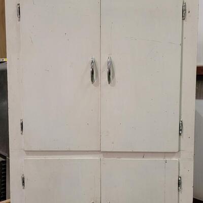 Lot 278: Vintage Farmhouse Shop Storage Cabinet