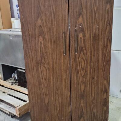 Lot 279: Vintage Metal Storage Cabinet 