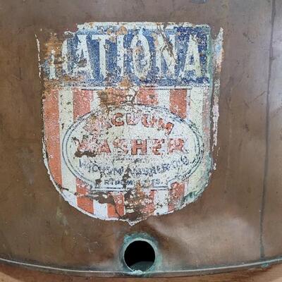 Lot 284: Antique Vacuum Washer w/ Original Copper Tub and Wood Stand
