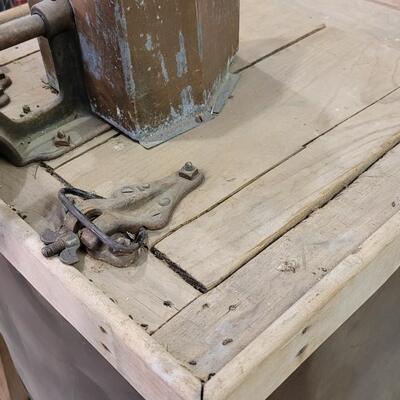Lot 284: Antique Vacuum Washer w/ Original Copper Tub and Wood Stand