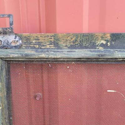 Lot 285: Vintage Farmhouse Window Screen Chippy Paint 