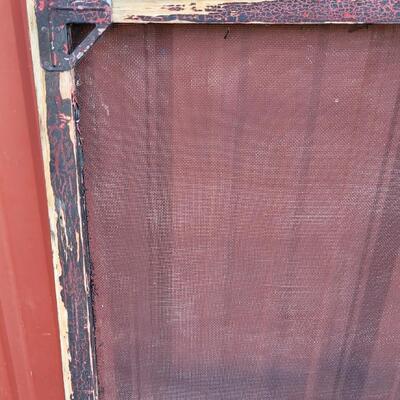Lot 288: Vintage Farmhouse Window Screen Chippy Paint 