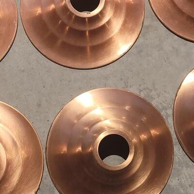 Lot 291: Copper Shade Hanging Lights #1