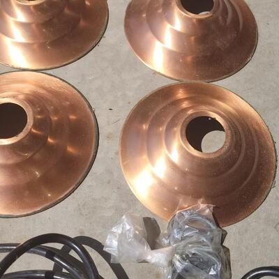 Lot 292: Copper Shade Hanging Lights #2