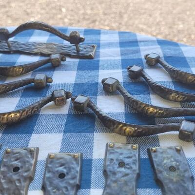 Lot 311: Vintage Brass Drawer Pulls & Hinges