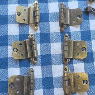 Lot 311: Vintage Brass Drawer Pulls & Hinges