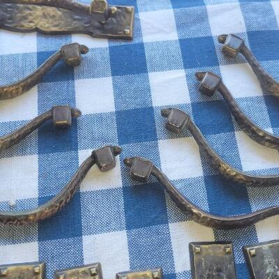 Lot 311: Vintage Brass Drawer Pulls & Hinges
