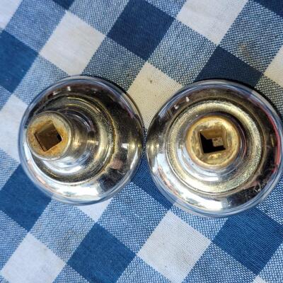 Lot 334: Vintage Silver Doorknobs 