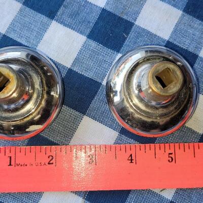Lot 334: Vintage Silver Doorknobs 