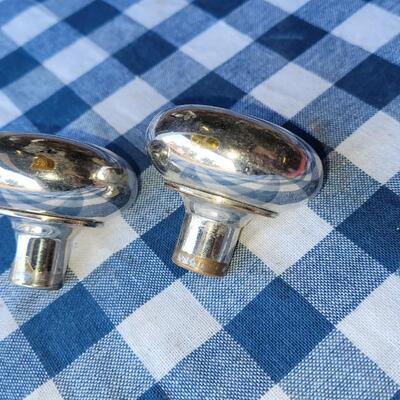 Lot 334: Vintage Silver Doorknobs 