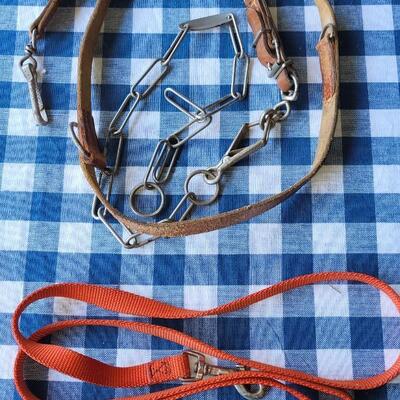 Lot 336: Leashes Leather & Nylon