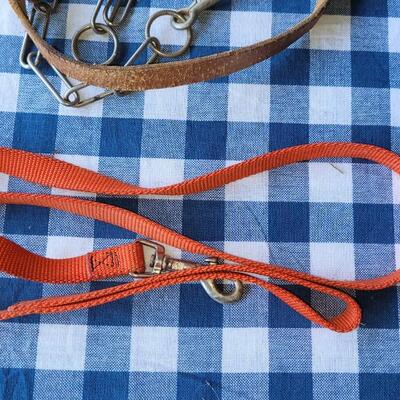 Lot 336: Leashes Leather & Nylon