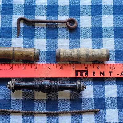 Lot 362: Old Farm Bucket Handles, Latch and Trim