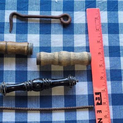 Lot 362: Old Farm Bucket Handles, Latch and Trim