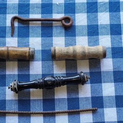 Lot 362: Old Farm Bucket Handles, Latch and Trim