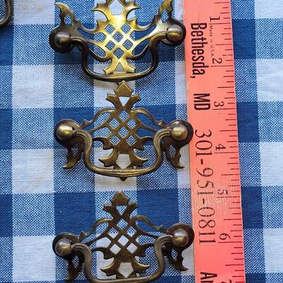 Lot 364: Vintage Brass Drawer Pulls