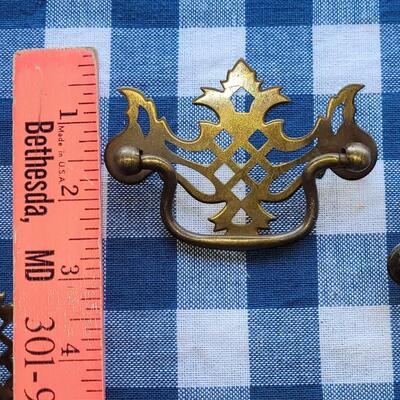 Lot 364: Vintage Brass Drawer Pulls