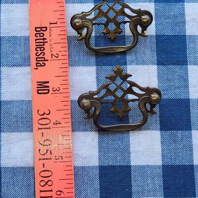 Lot 364: Vintage Brass Drawer Pulls