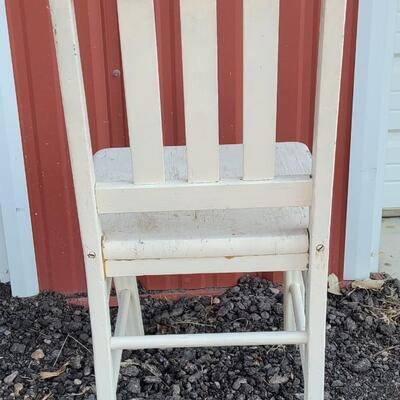 Lot 368: Old White Wood Chair