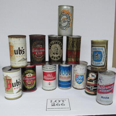 Lot of Misc Vintage Beer Cans 30+ Years Old Each, Flat Tops, More
