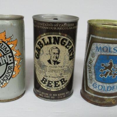 Lot of Misc Vintage Beer Cans 30+ Years Old Each, Flat Tops, More