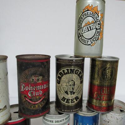 Lot of Misc Vintage Beer Cans 30+ Years Old Each, Flat Tops, More