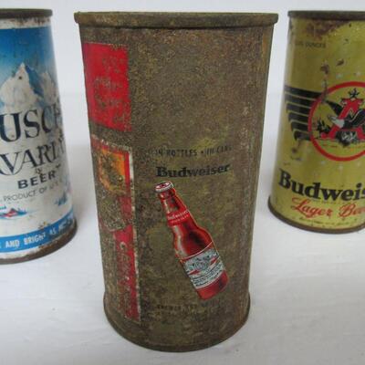 Vintage 30+ Year Old Beer Cans: All Different Budweiser and Busch, No Duplicates