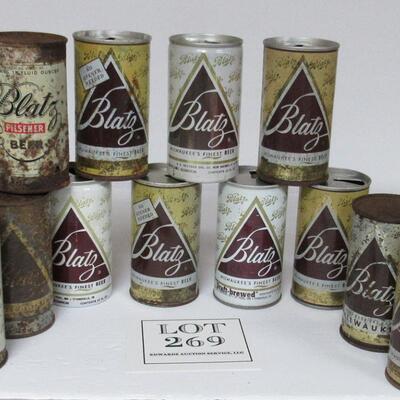 Lot of Vintage Blatz Beer Cans - All Different, No Duplicates 30+ Years Old