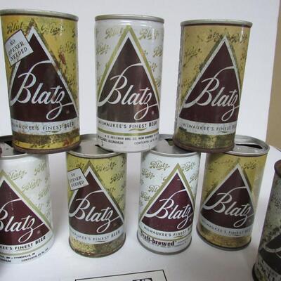 Lot of Vintage Blatz Beer Cans - All Different, No Duplicates 30+ Years Old