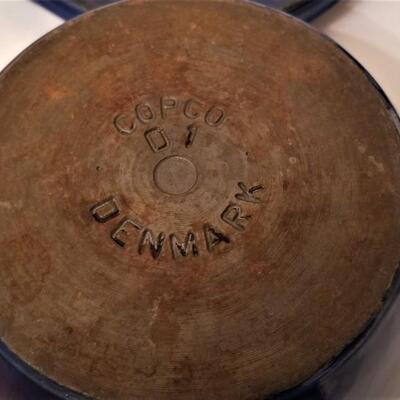 Lot #36  2 pcs Vintage Denmark Enamel Cookware