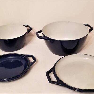 Lot #36  2 pcs Vintage Denmark Enamel Cookware