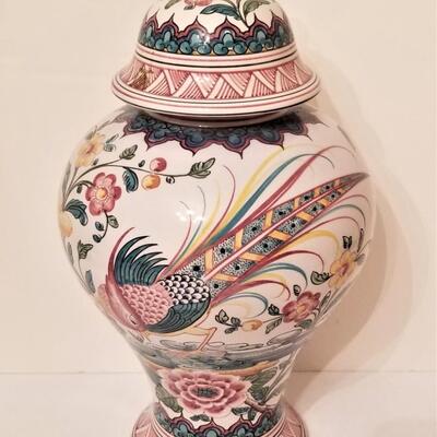 Lot #39  Decorative porcelain Urn with Asian Styling