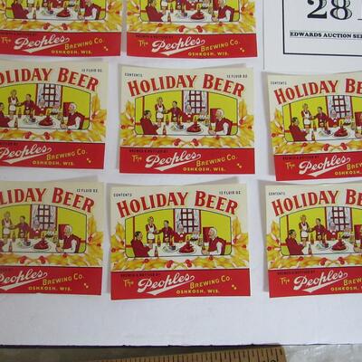 8 Very Nice Old People's Holiday Brew Beer Bottle Labels