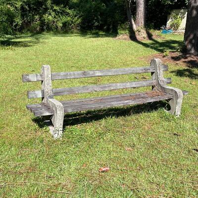 Cement & Wood Bench * See Details